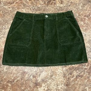 3/$16 No Boundaries Skirt XL Junior’s Corduroy Green Elastic Sides Raw Hem